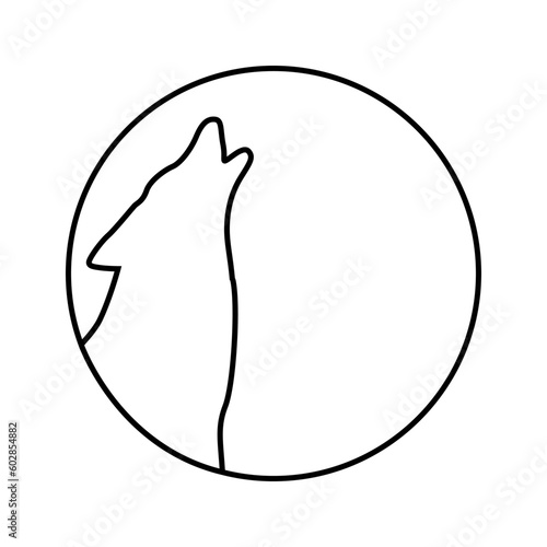 Wolf icon vector. animals illustration sign. wolf howls symbol.