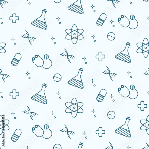 light pattern medicine lab icons chemistry in ilustration