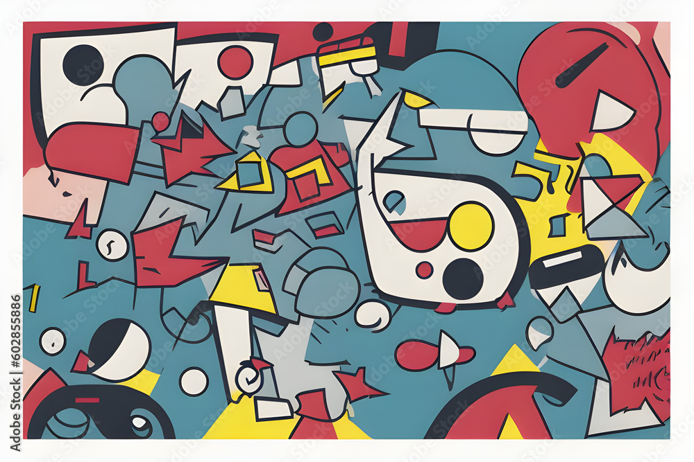 Fototapeta premium Retro futuristic elements for design. Collection of abstract graphic geometric symbols and objects in y2k style. Templates for posters, banners, stickers, business cards, t shirt shoes ,mug print s, 