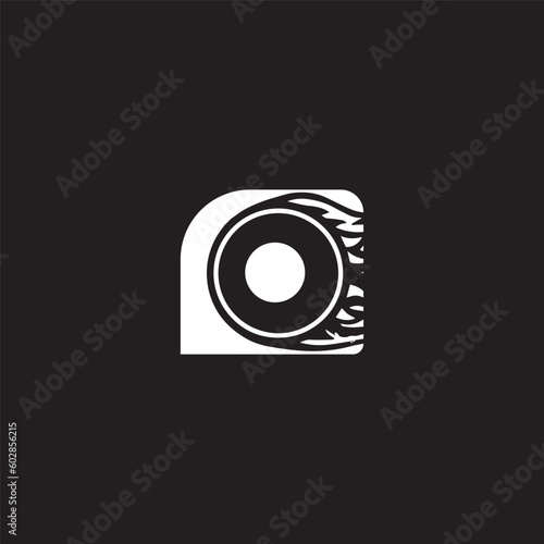 lens camera ball fire logo illustration.