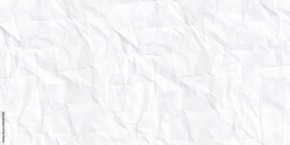 Crumpled paper texture vector background. White wrinkled sheet Crumpled paper texture vector background. White wrinkled sheet
