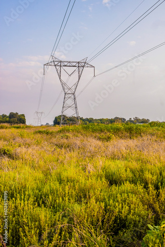 Power transmission tower in Texas