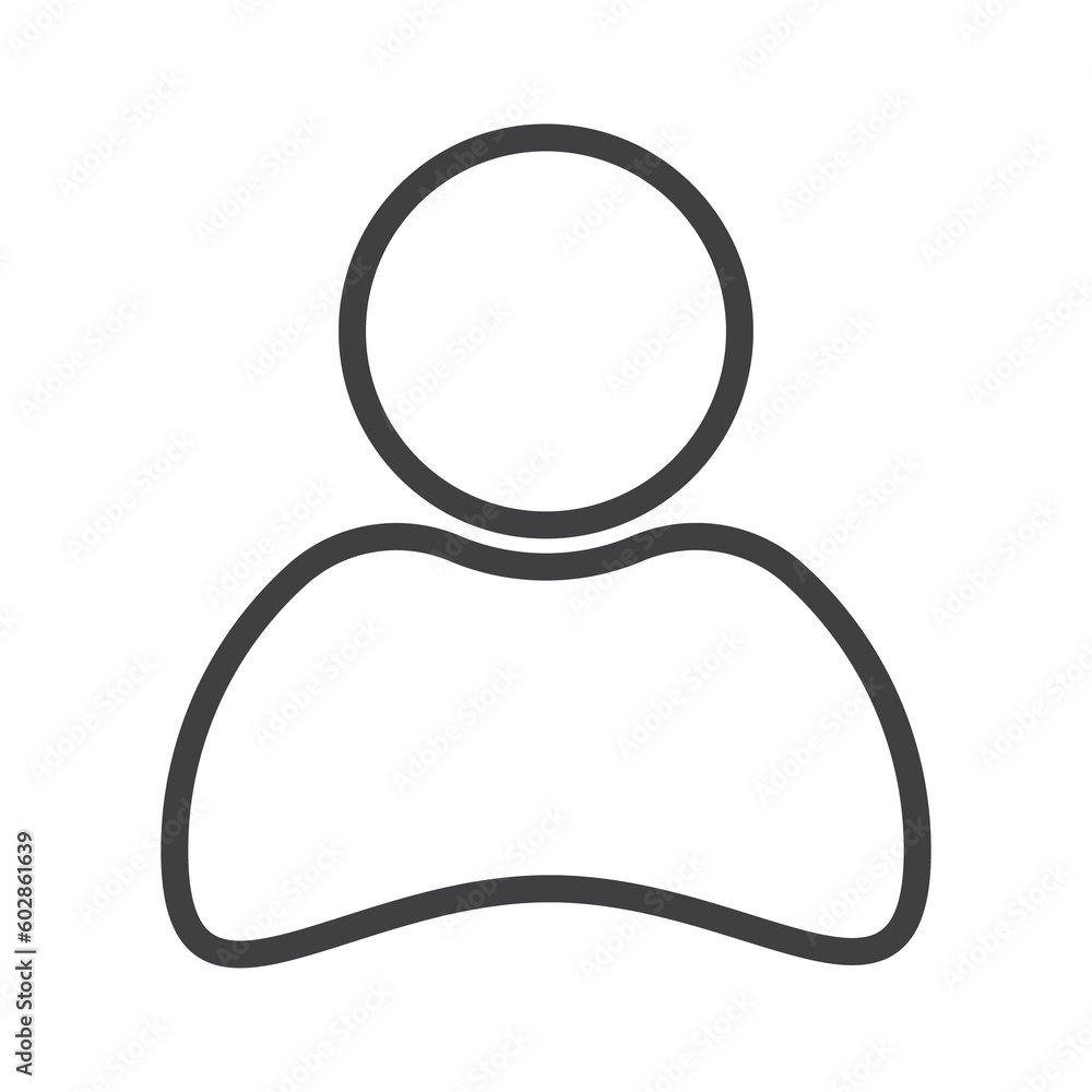 profile icon, avatar icon, user icon, person icon outline black and