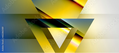 Triangle abstract background with shiny and glossy effects. Vector Illustration For Wallpaper, Banner, Background, Card, Book Illustration, landing page