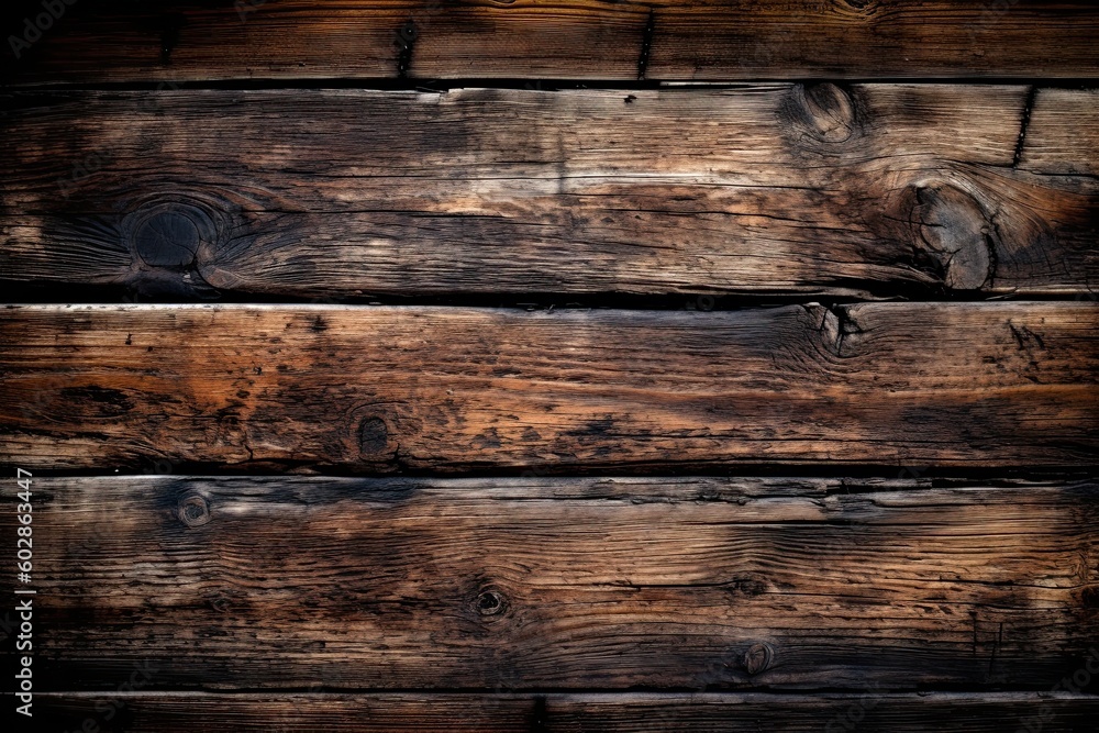 Texture of old boards detailed brushed oak wood as background with artistic design. AI generative Texture of old boards detailed brushed oak wood as background with artistic design. AI generative