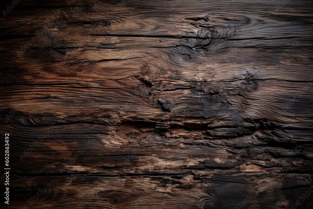 Texture of old boards detailed brushed oak wood as background with artistic design. AI generative Texture of old boards detailed brushed oak wood as background with artistic design. AI generative