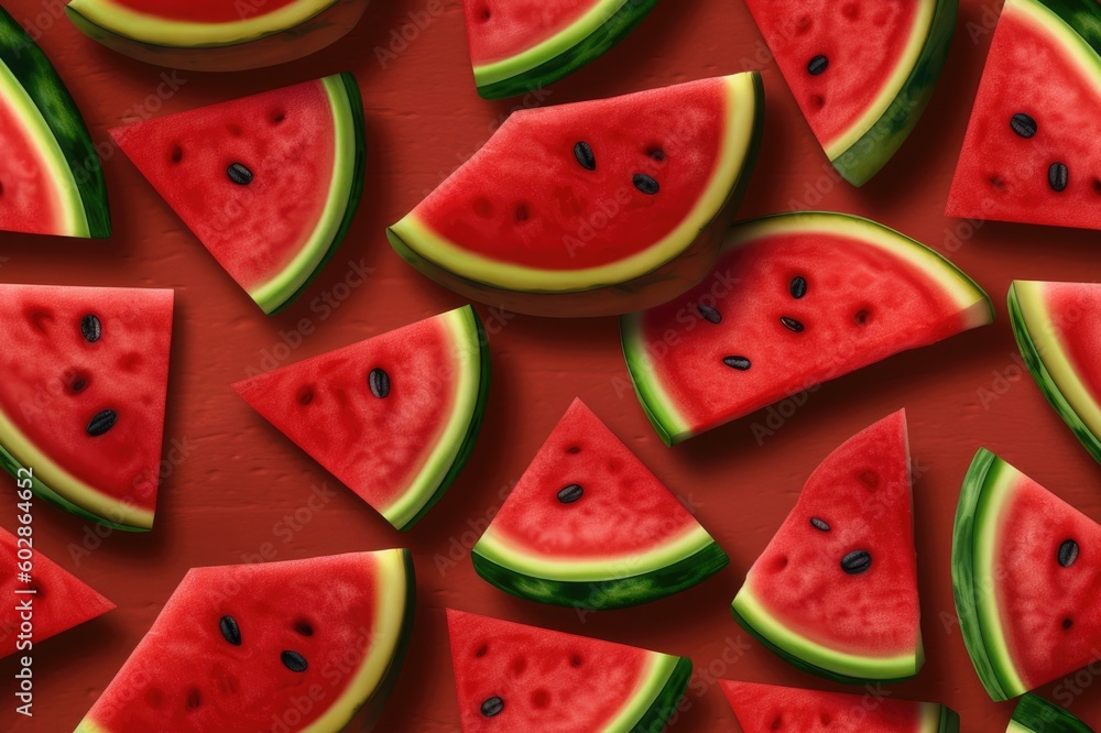 Watermelon Slices Seamless Texture Pattern Tiled Repeatable Tessellation Background Image Watermelon Slices Seamless Texture Pattern Tiled Repeatable Tessellation Background Image