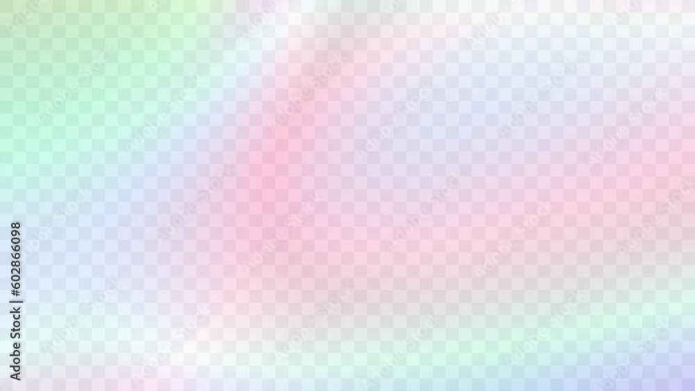 Modern blurred gradient background in trendy retro 90s, 00s style. Y2K aesthetic. Rainbow light prism effect. Hologram reflection. Poster template for social posts, digital marketing, sales promotion.