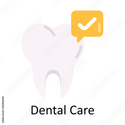 Dental Care vector Flat Icon Design illustration. Medical and Healthcare Symbol on White background EPS 10 File