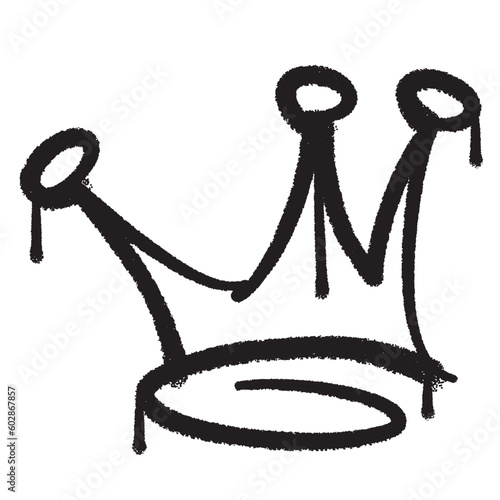 Vector graffiti spray paint crown isolated vector illustration