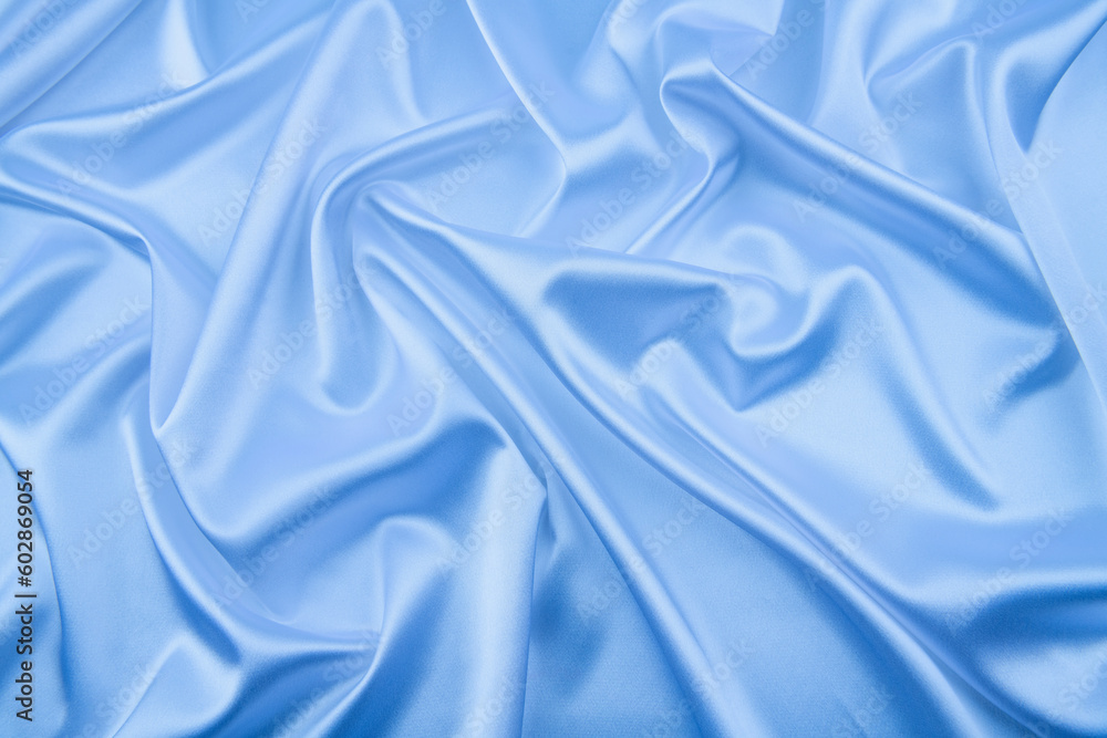 Fototapeta premium Blue satin, silk, texture background