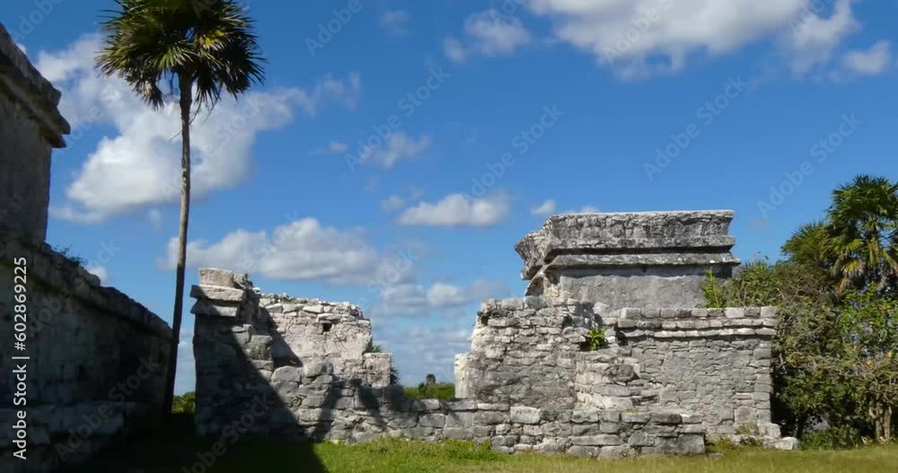 Back of the Temple of the Descending God (Templo del Dios Descendente) at Tulum archeological site, Quintana Roo, Mexico Back of the Temple of the Descending God (Templo del Dios Descendente) at Tulum archeological site, Quintana Roo, Mexico