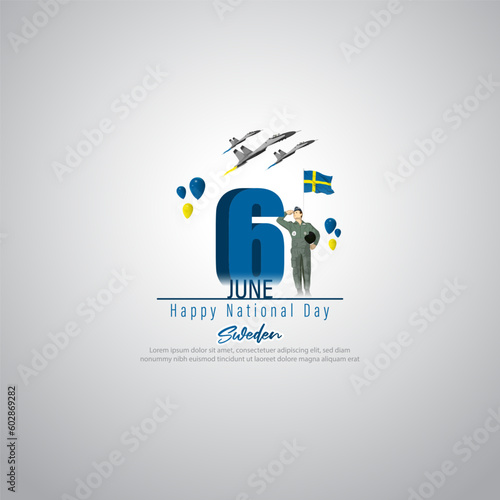 Vector illustration for Sweden National Day 6 June