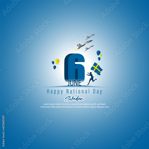 Vector illustration for Sweden National Day 6 June