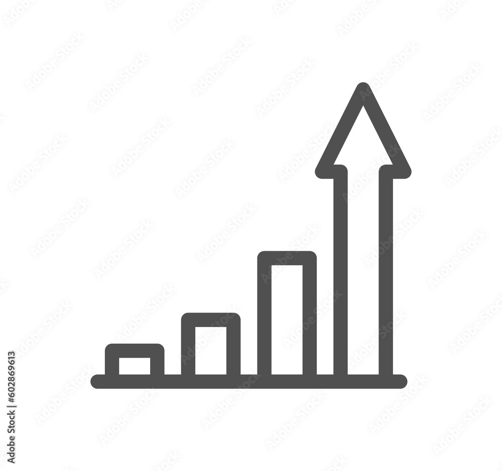 Success and growth related icon outline and linear symbol. Success and growth related icon outline and linear symbol.