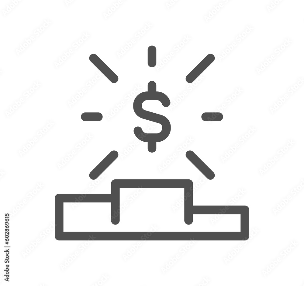Success and growth related icon outline and linear symbol. Success and growth related icon outline and linear symbol.