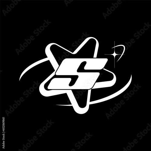 Futuristic lettering logo in Y2K style. Digital graphic, inscriptions for posters, logo, typography, streetwear, t-shirt, apparel, sticker.