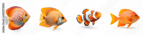 Canvas Print Animals popular fish pets aquarium salt water ocean sea fish banner panorama - C