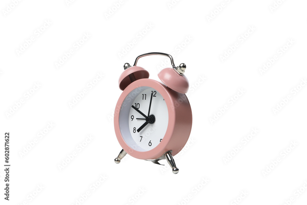 Concept of sleep and wake up with alarm clock, isolated on white background Concept of sleep and wake up with alarm clock, isolated on white background