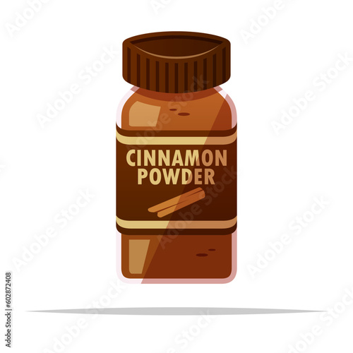 Ground cinnamon powder vector isolated illustration