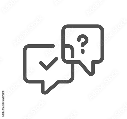 Feedback related icon outline and linear symbol.