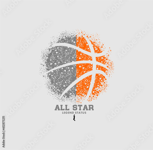 All Star Legend Status,Basketball graphic t-shirt design, print, vector illustration.