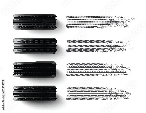 Tire Track Realistic Set