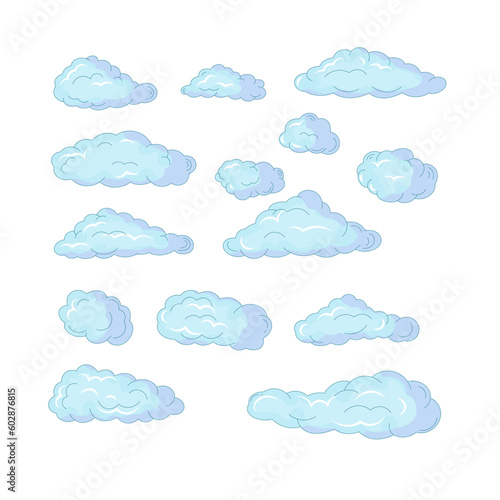 Set of Hand Drawn Clouds