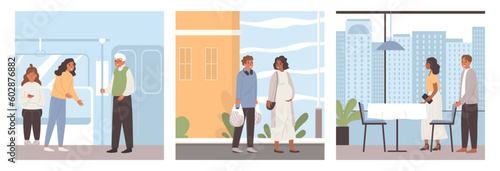 Etiquette Public Places Set
