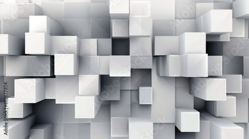 Fototapeta Naklejka Na Ścianę i Meble -  cubic building blocks background in greyish and white color, presentation background for data science and technological meetings	