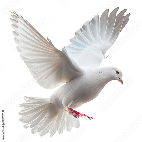 white dove on a white background. using generative AI