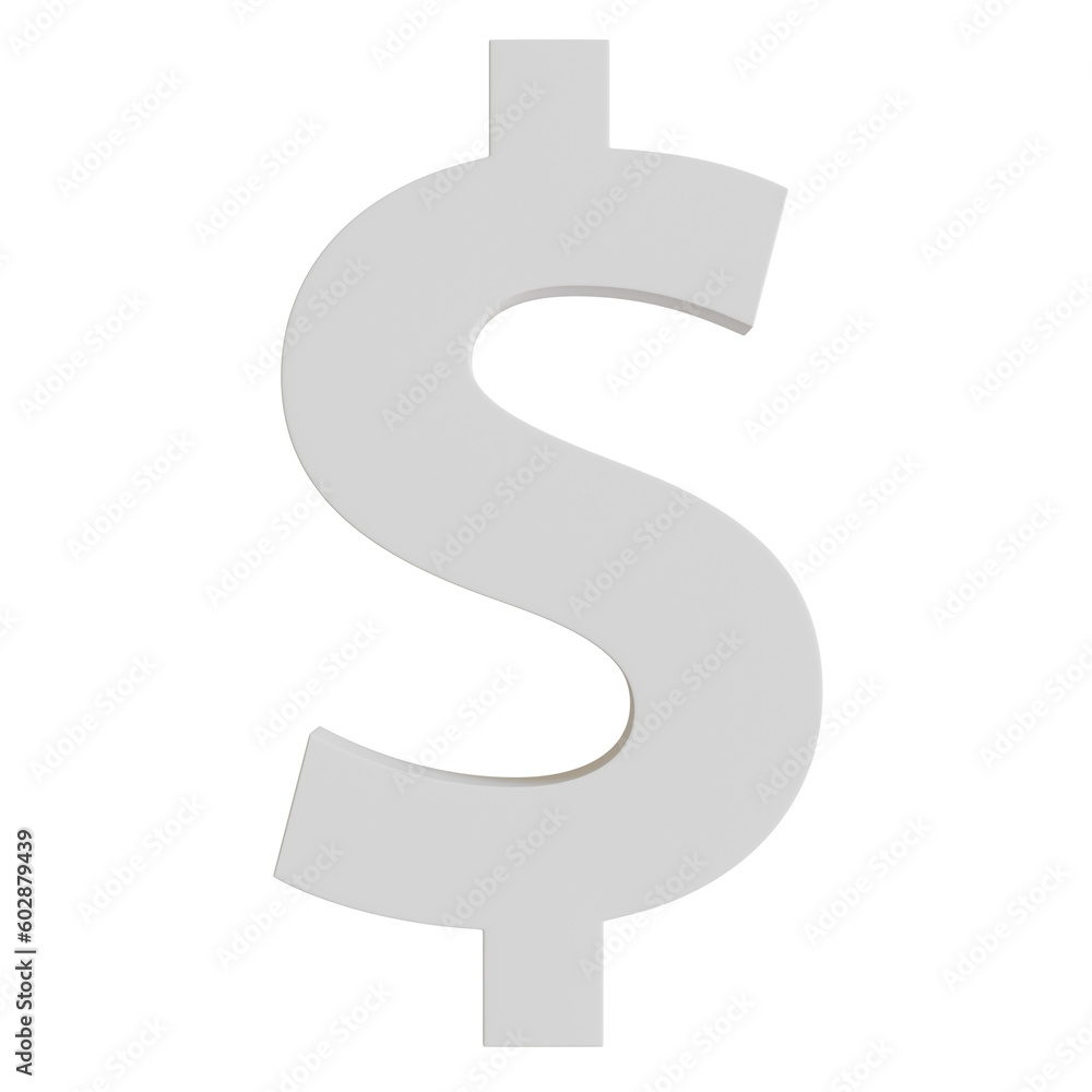 Dollar sign 3D illustration Dollar sign 3D illustration