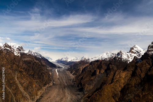 glaciers and snow mountain sin Karakorum range in northern areas of gilgit baltistan , Pakistan  © Tariq