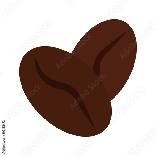 Coffee beans in flat style
