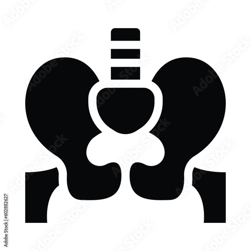 pelvis glyph icon illustration vector graphic
