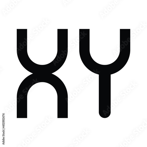 chromosome glyph icon illustration vector graphic