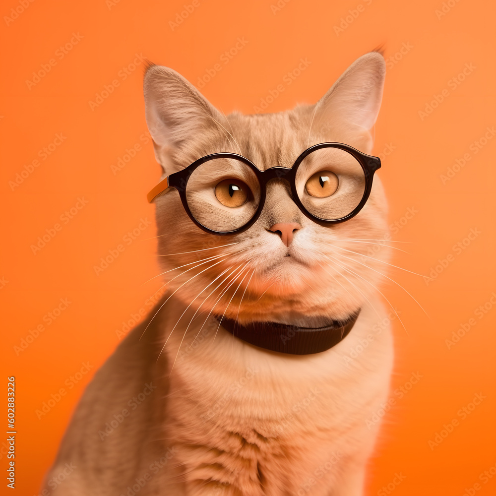 close up portrait of a cat cute professional cat generative ai