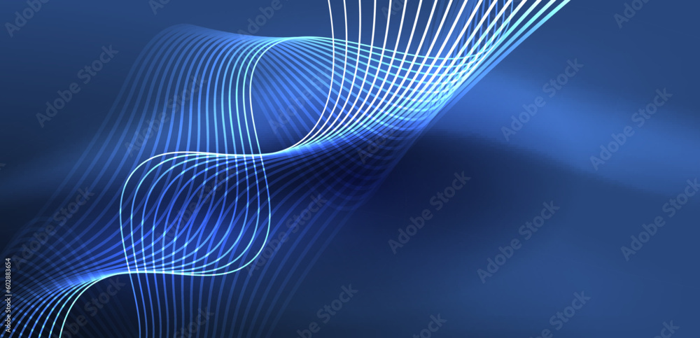 Abstract background neon wave. Hi-tech design for wallpaper, banner, background, landing page, wall art, invitation, prints, posters