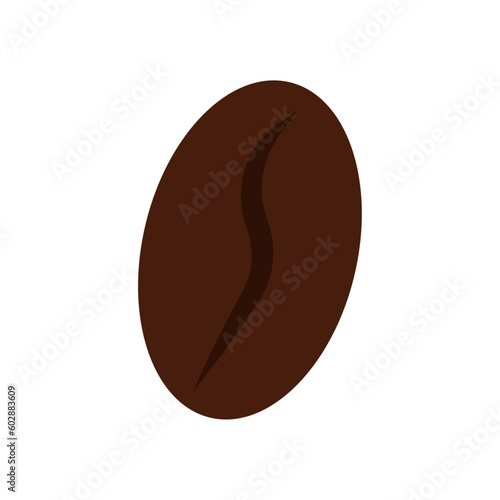 Vector icon of coffee bean in flat style