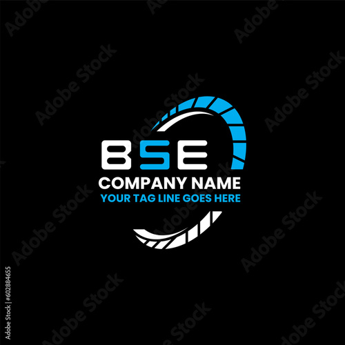 BSE letter logo creative design with vector graphic, BSE simple and modern logo. BSE luxurious alphabet design   photo