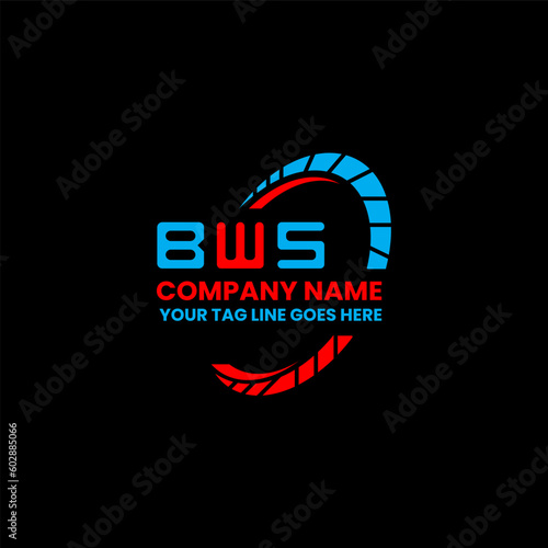 BWS letter logo creative design with vector graphic, BWS simple and modern logo. BWS luxurious alphabet design   photo