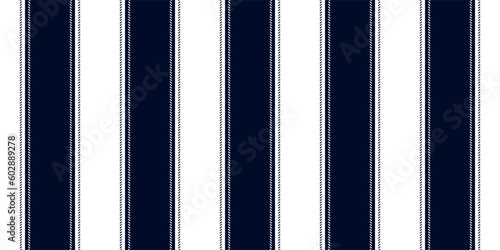 Pinstripe dark blue and white seamless pattern with narrow lines and wide stripes. Classic wool suit fabric. Elegant masculine design. Simple monochrome background. Twill variegated woolen material