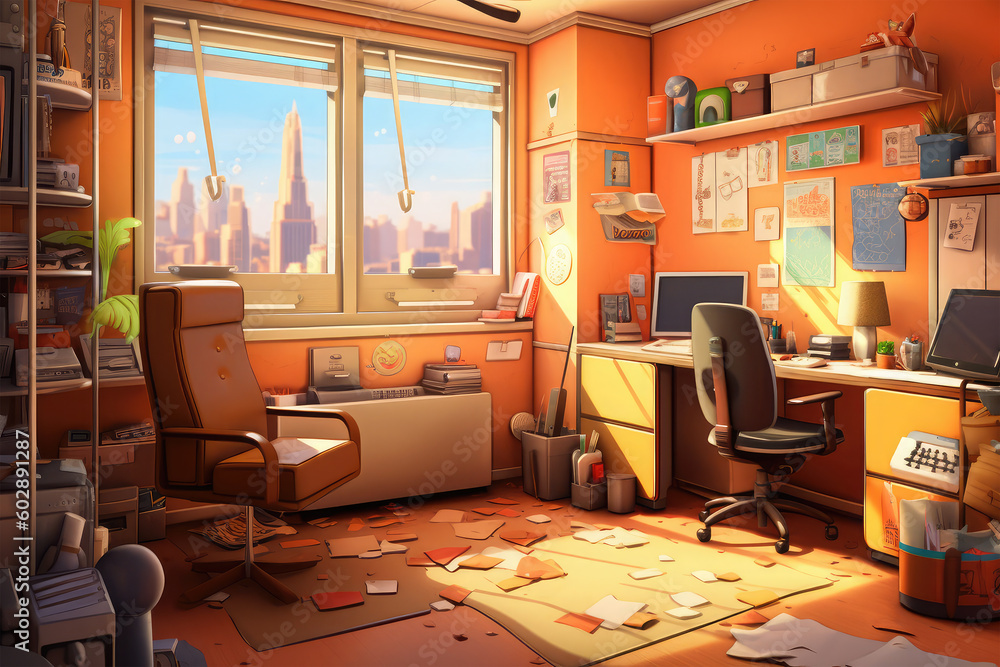 office room on background