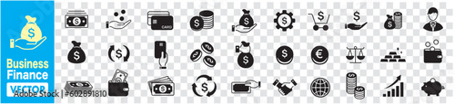 line icon of Vector business and finance