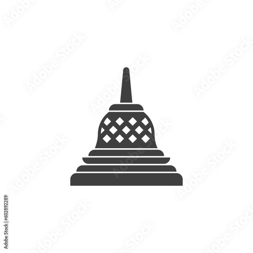 stupa icon design vector illustration isolated on white background.