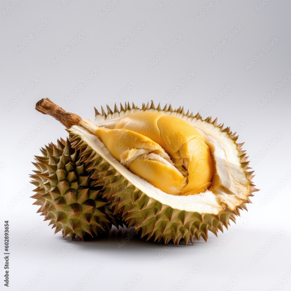 Obraz premium Durian fruit isolated on white background.
