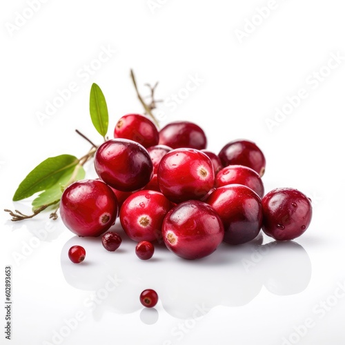 Cranberry fruit isolated on white background.