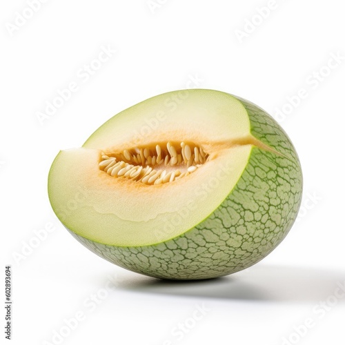 Honeydew Melon fruit isolated on white background.