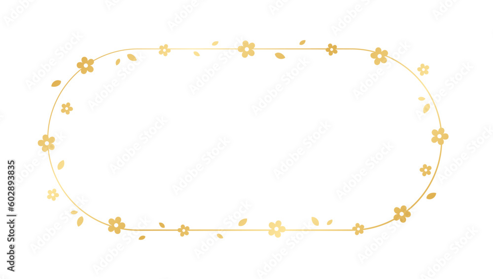 Gold Oval Floral Frame Silhouette Doodle. Golden Botanical border template, flourish design element for wedding, greeting card. Gold Oval Floral Frame Silhouette Doodle. Golden Botanical border template, flourish design element for wedding, greeting card.