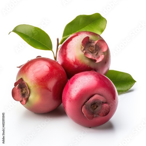 Ugni Chilean Guava fruit isolated on white background. photo